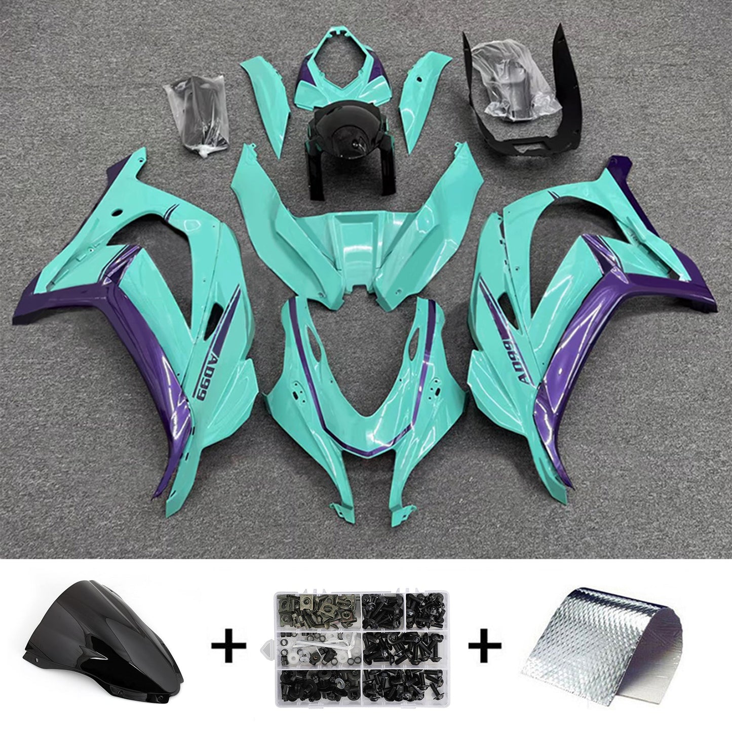 Kit carenatura iniezione in plastica ABS adatto per Kawasaki ZX10R 2016-2020