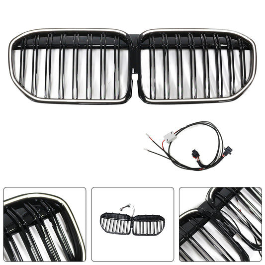 Griglia anteriore nera lucida a doppia stecca per BMW Serie 7 G11 G12 2019-2022