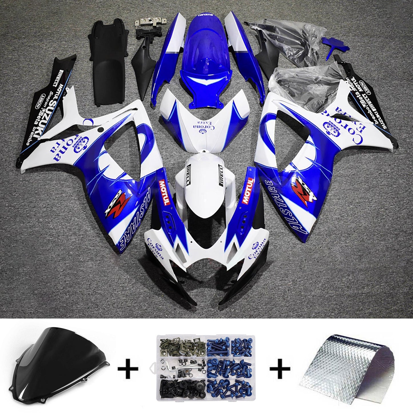 Kit carenatura iniezione plastica ABS per Suzuki GSXR 600/750 2006-2007 K6