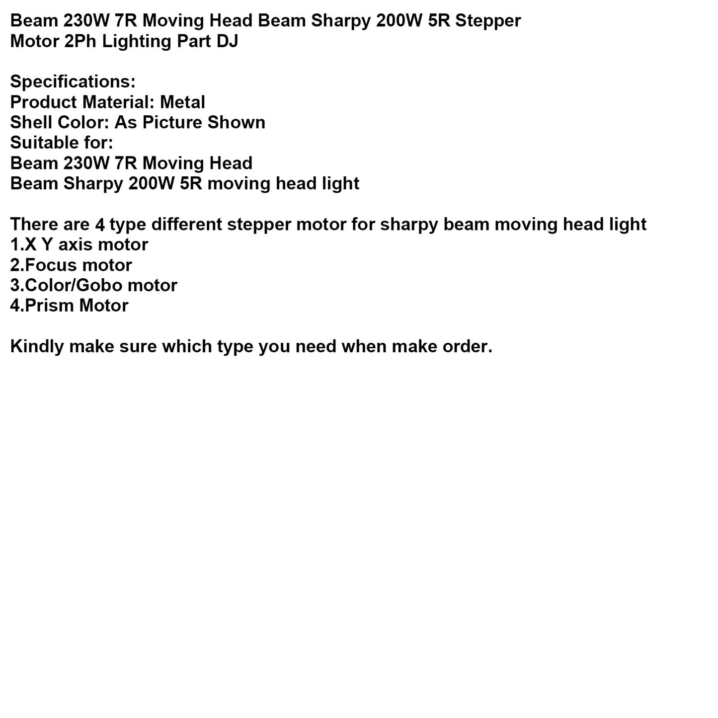 Beam 230W 7R Testa mobile Beam Sharpy 200W 5R Motore passo-passo 2Ph Illuminazione Parte DJ