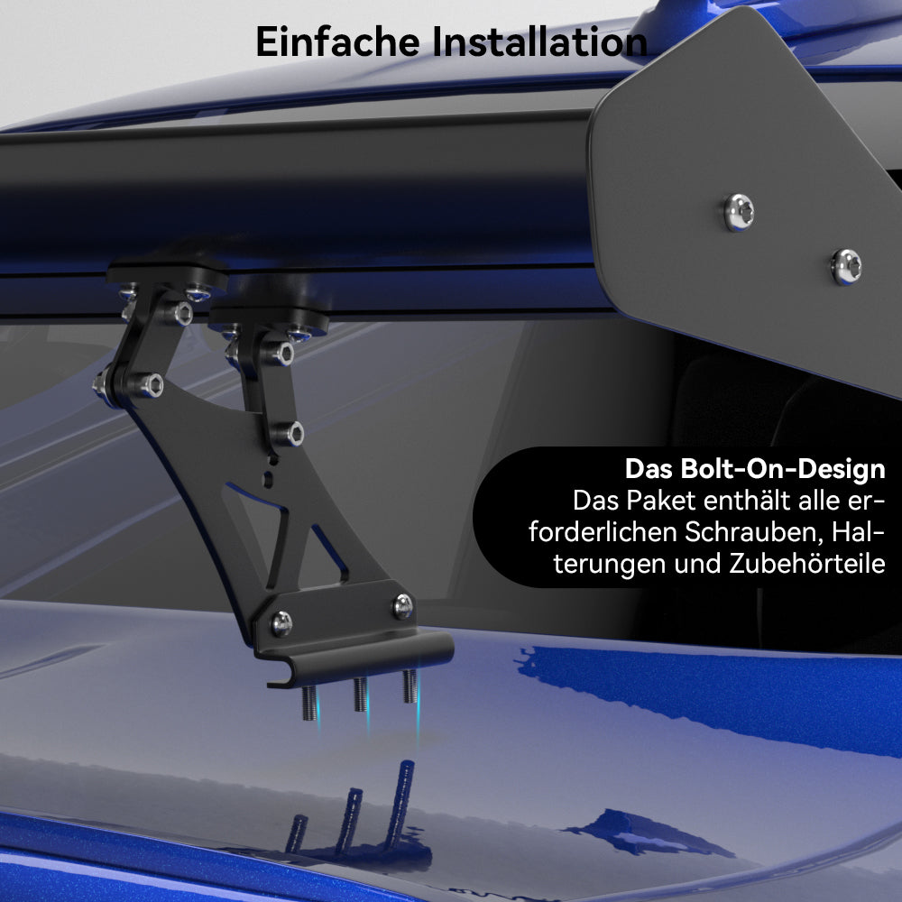 Spoiler da corsa per baule posteriore in alluminio leggero regolabile universale GT generico