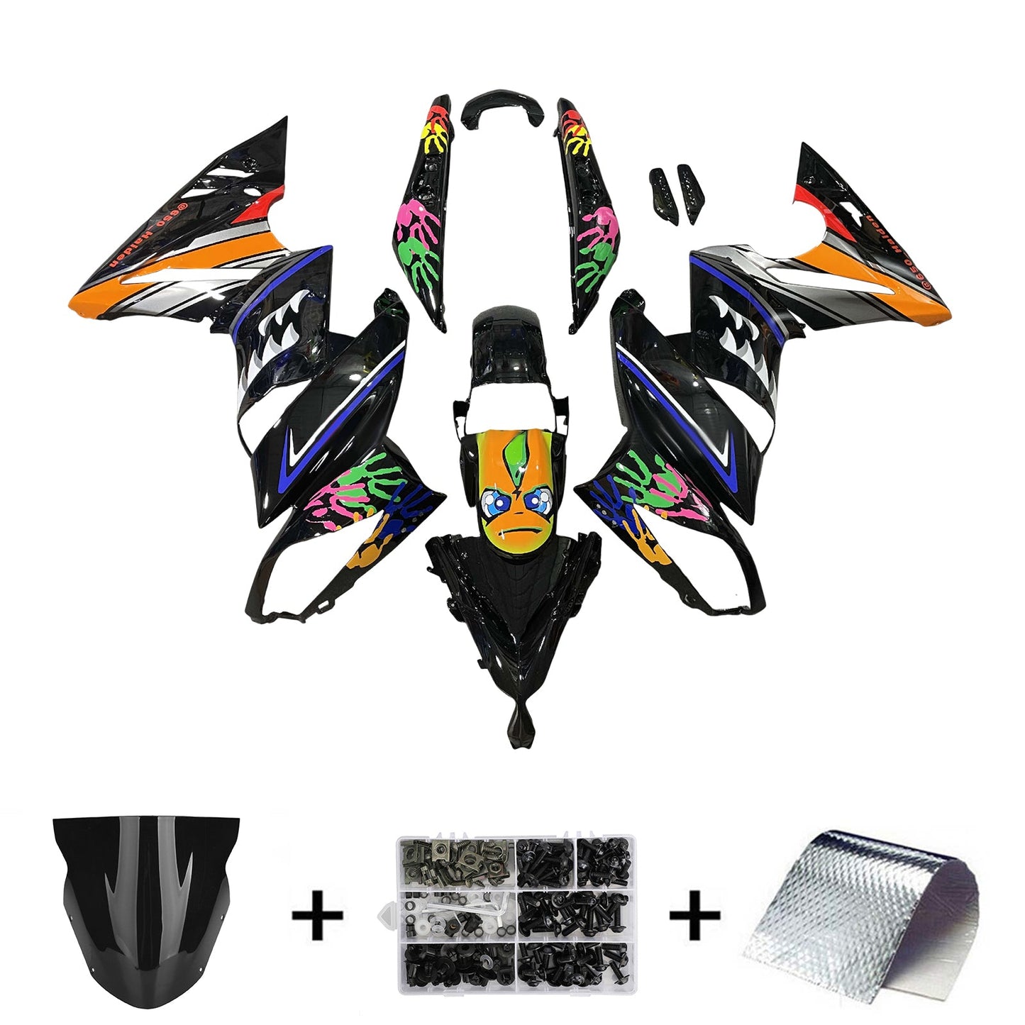 Kit carenatura iniezione in plastica per Kawasaki Ninja650 ER-6F EX650 2009-2011