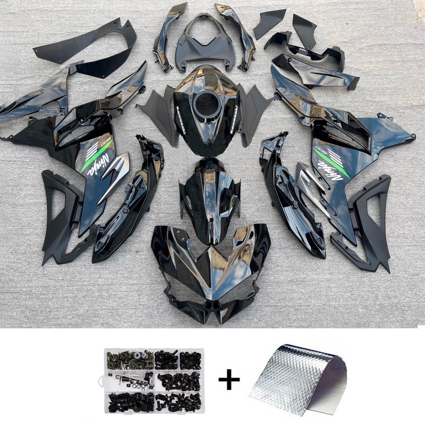 Kit carenatura iniezione ABS adatto per Kawasaki Ninja 500 2024-2026
