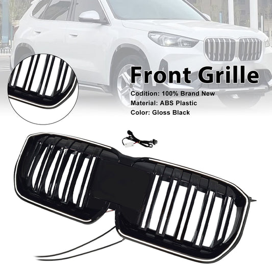 Griglia anteriore a doppio rene nera per paraurti, adatta a BMW X1 U11 U12 2023-2025