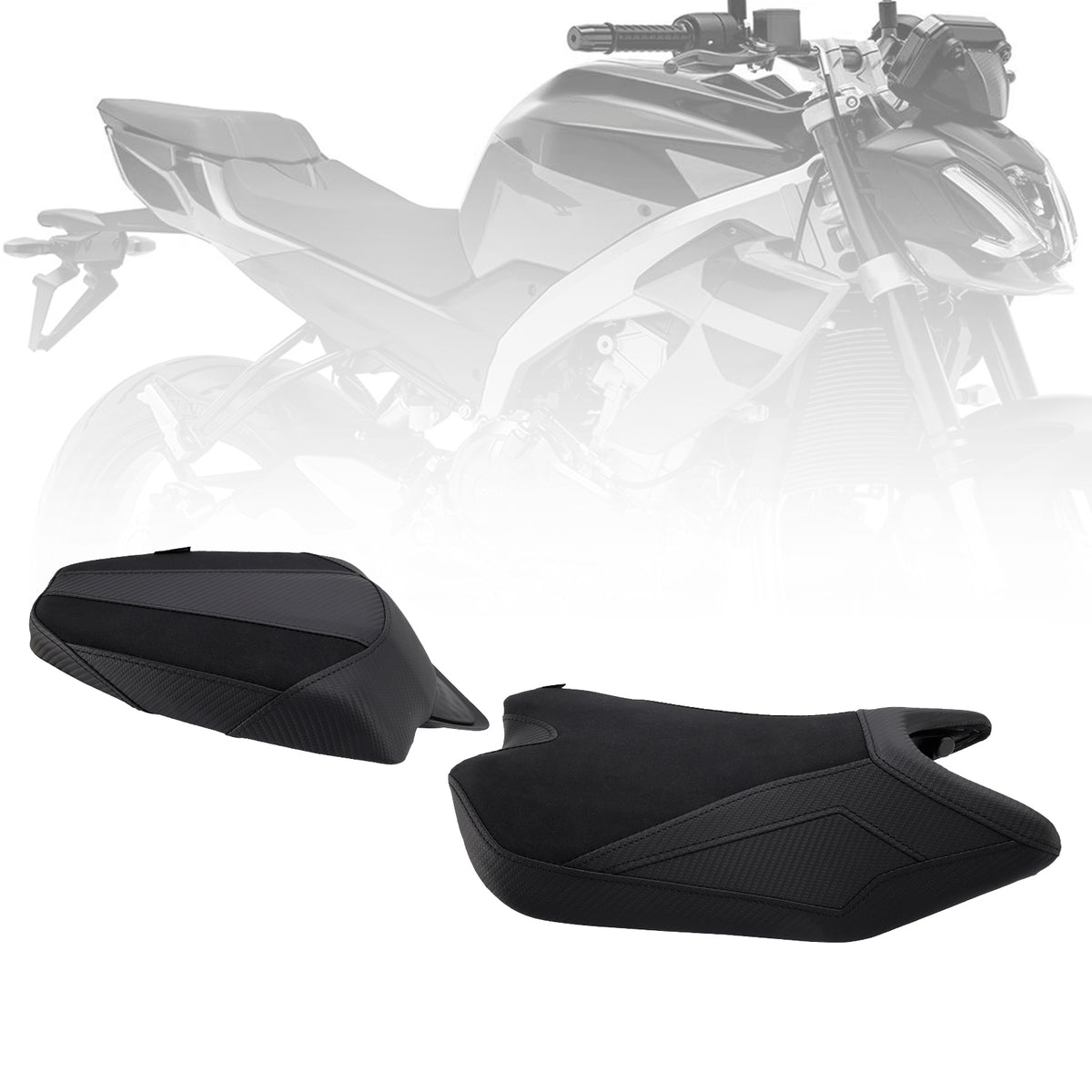 2024-2025 Per Aprilia Rs457 Rs 457 Parte anteriore inferiore con sedile posteriore conducente passeggero nero
