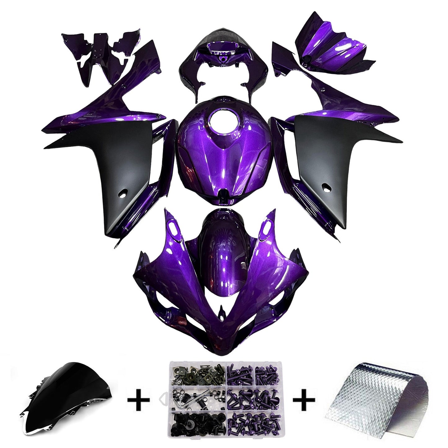 Kit carenatura iniezione plastica ABS per Yamaha YZFR1 YZF-R1 2007-2008