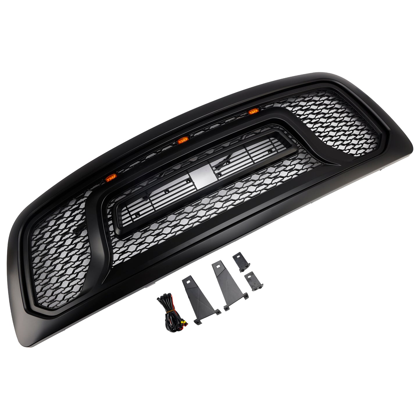 Griglia paraurti anteriore nera con luce a LED per Dodge Ram 1500 2009-2012
