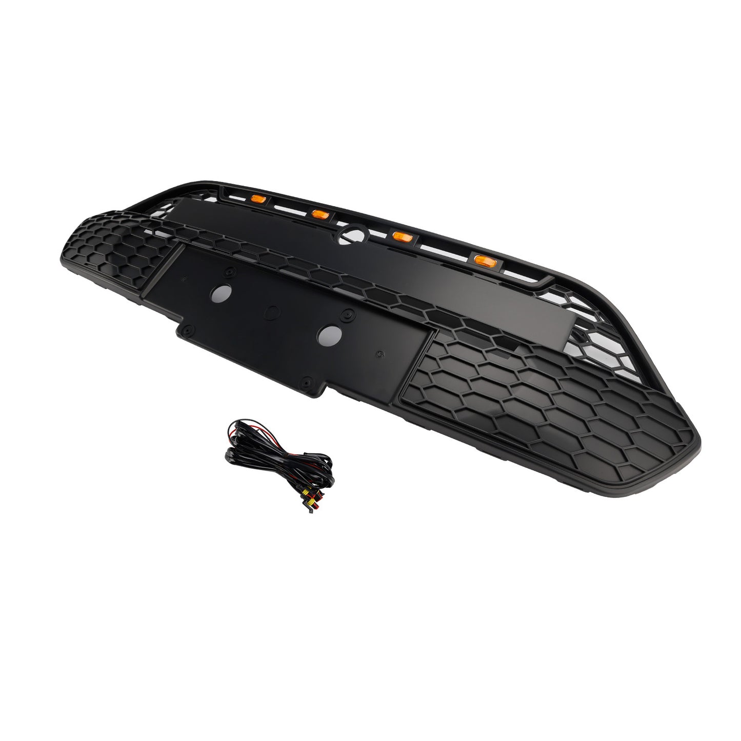 2013-2017 Ford Transit Custom Griglia per paraurti anteriore nera opaca con LED
