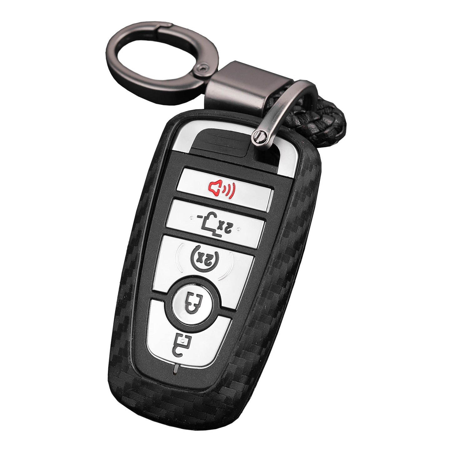 Custodia in similpelle e silicone per chiave auto con fibbia per Ford Smart