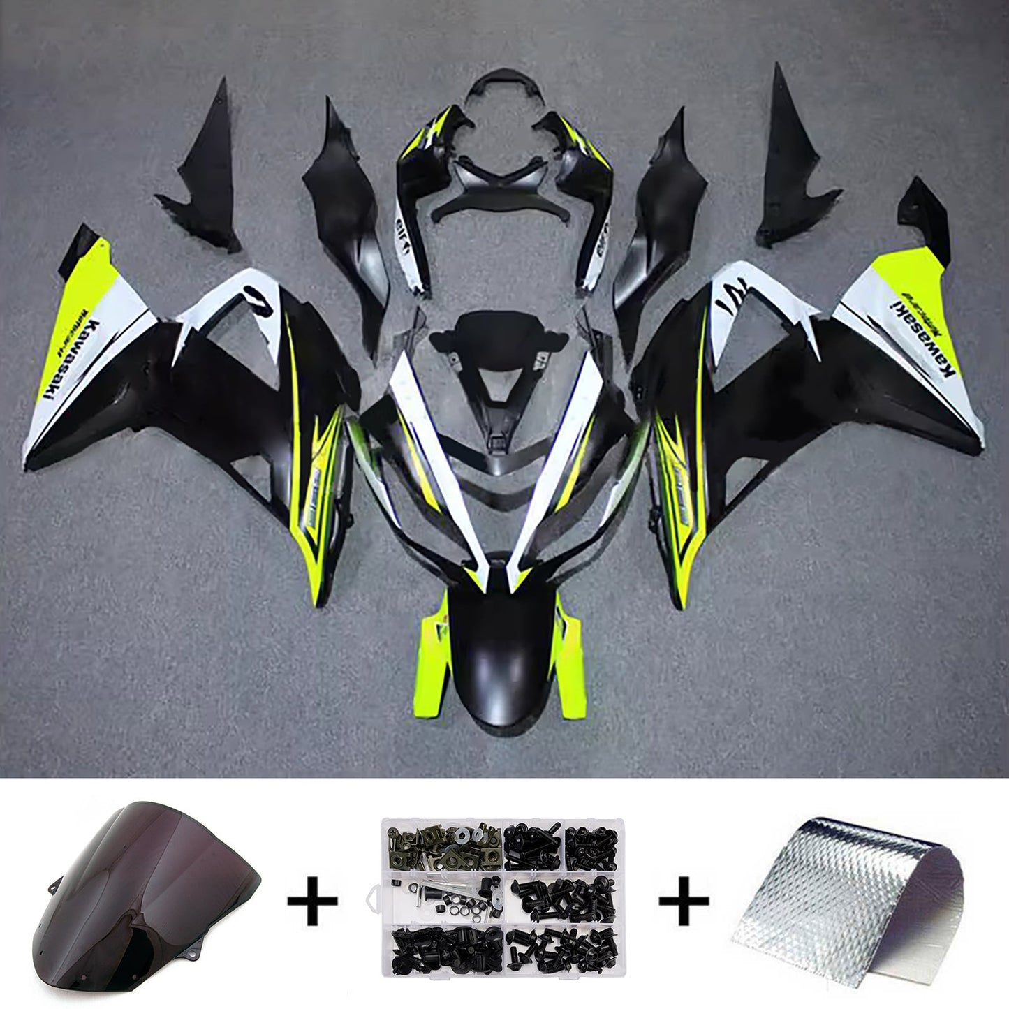 Kit carenatura iniezione in plastica ABS adatto per Kawasaki ZX6R 636 2013-2018