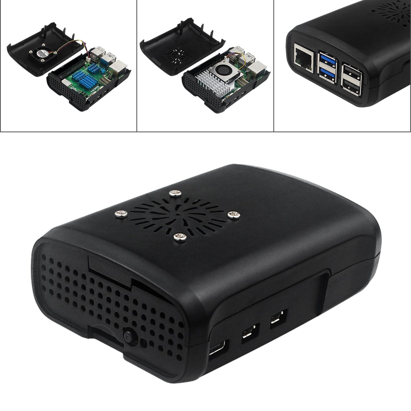Guscio in ABS per Raspberry Pi5/5B stampato a iniezione con radiatore attivo