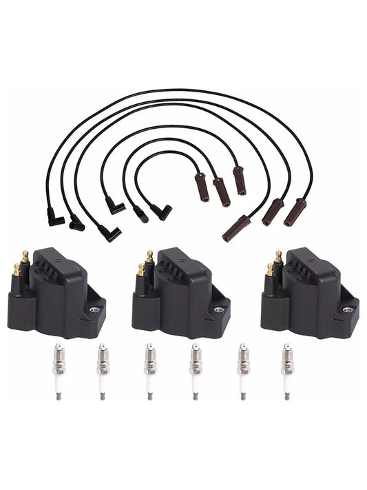 2007-2008 Buick Lucerne 3.8L V6 6x candele + 3x bobina di accensione DR39 + 6x cavi 19353734 10472401