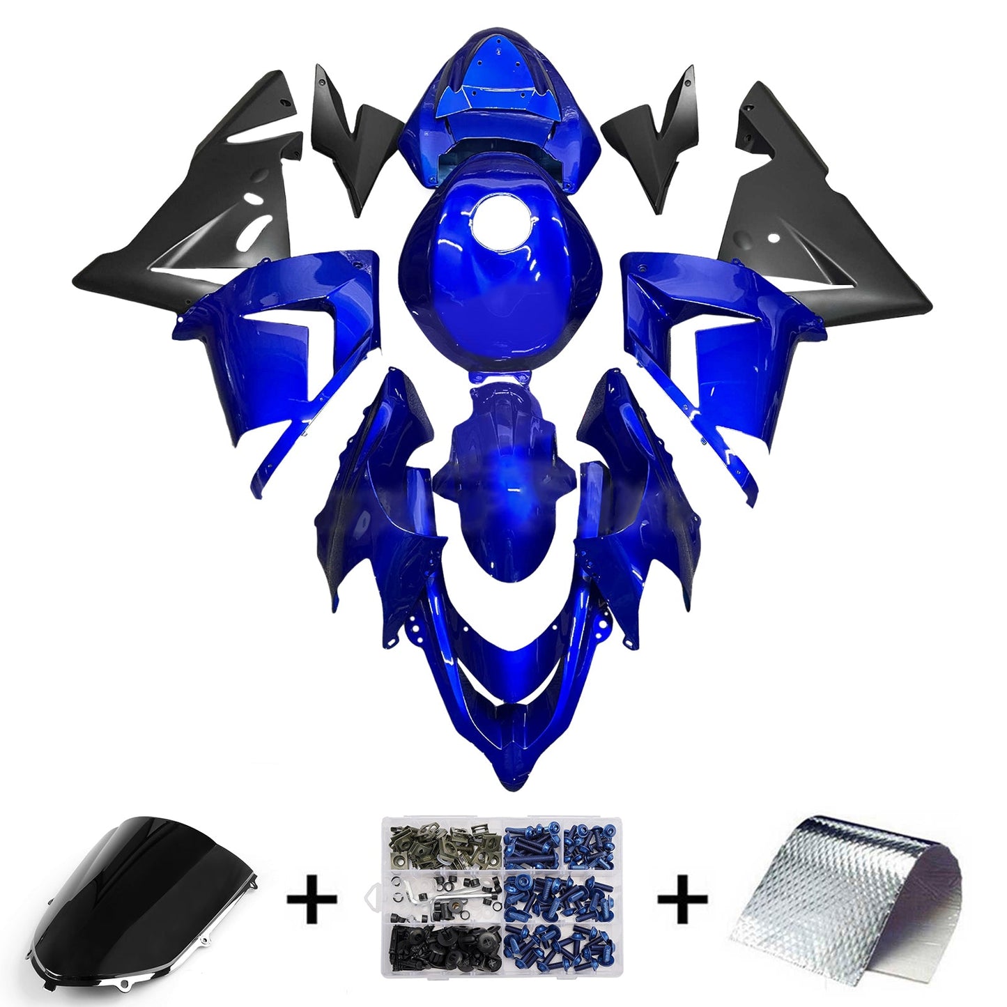 Kit carenatura iniezione in plastica ABS adatto per Kawasaki ZX10R 2004-2005