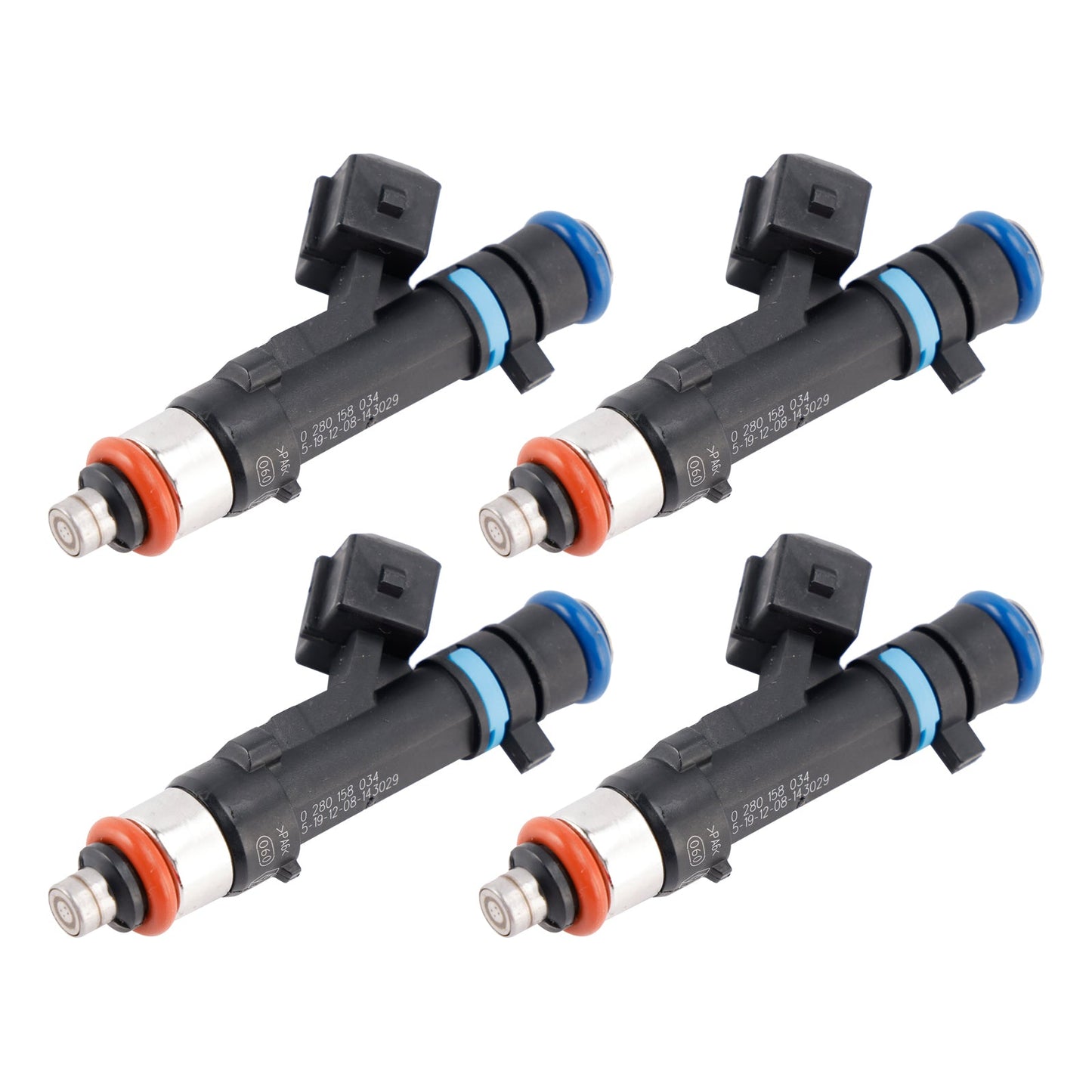 4 pezzi iniettore di carburante per Dacia Sandero Dokker Logan Renault Kangoo 0280158034