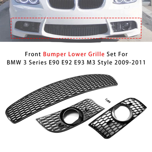 Griglia inferiore paraurti anteriore stile M3 per BMW Serie 3 E90 E92 E93 2009-2011