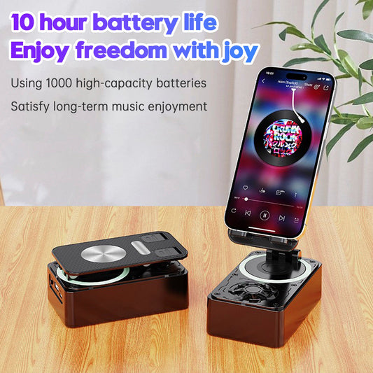 Supporto per telefono 4 in 1 Altoparlante Bluetooth Caricabatterie wireless Power Bank Desktop Live