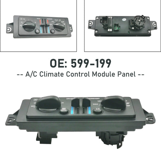 2000-2004 Buick Century Custom, Limited 3.1L V6 - Pannello modulo di controllo del clima A/C a gas 599-199