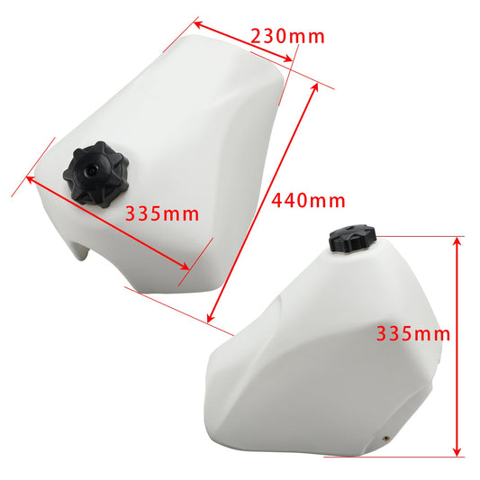 1985-2005 Kawasaki KLR250 KLR 250 Serbatoio carburante sovradimensionato da 3,2 galloni bianco