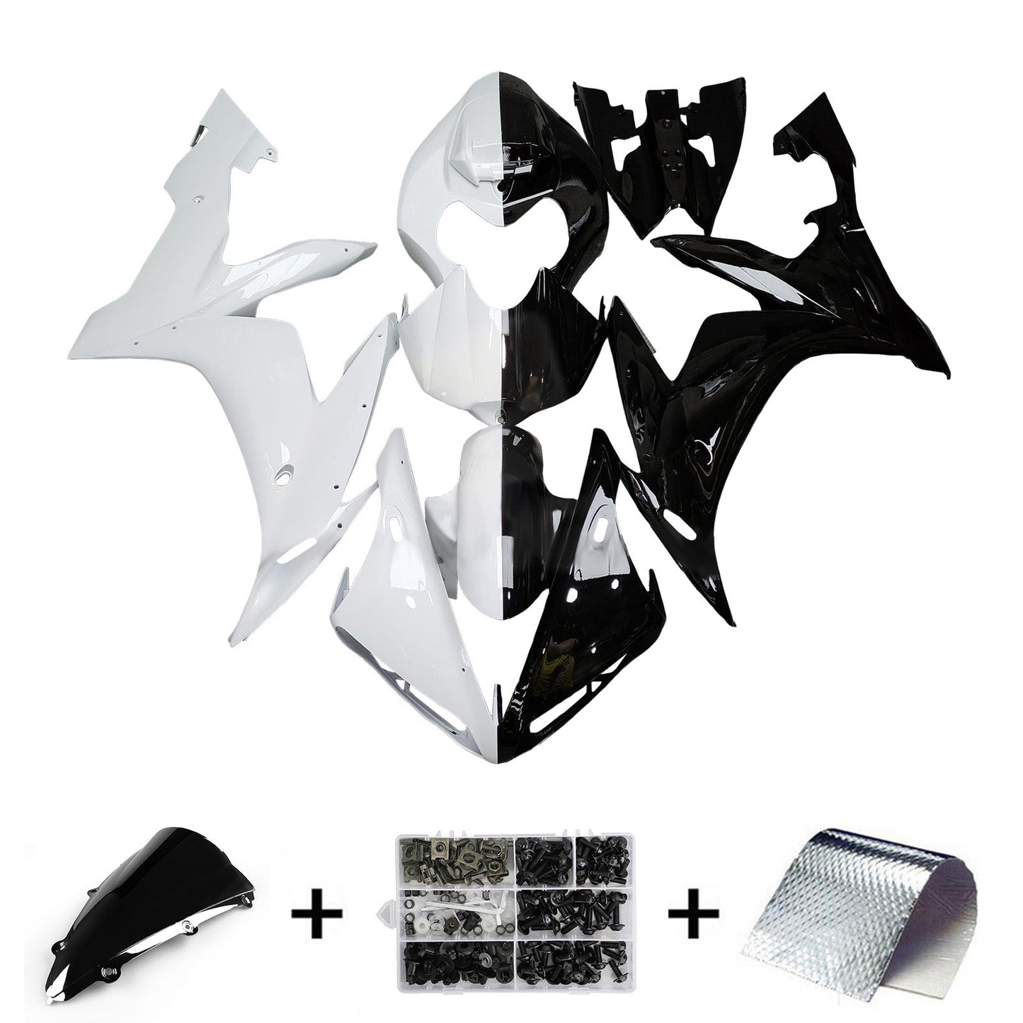 Kit carenatura iniezione plastica ABS per Yamaha YZFR1 YZF-R1 2004-2006