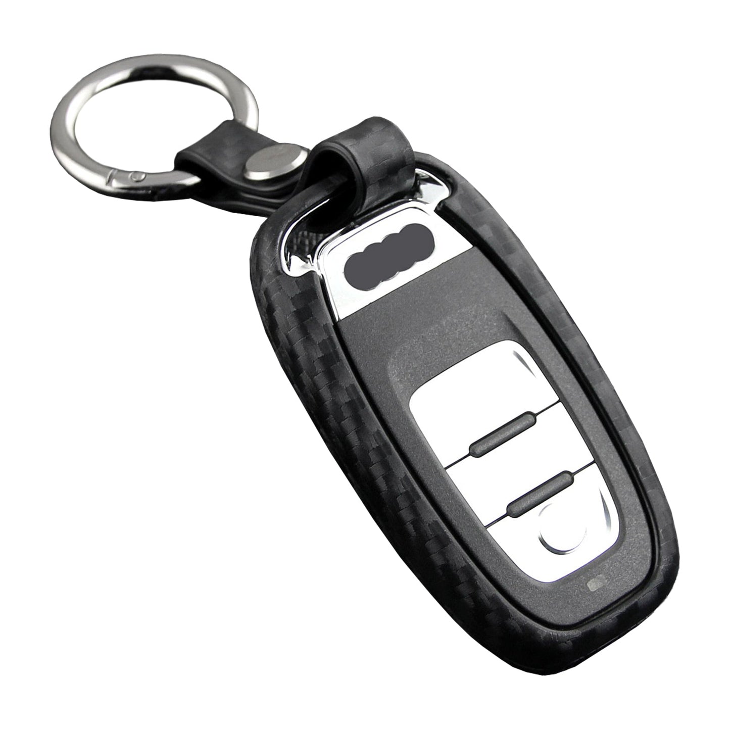 Custodia in pelle e silicone per chiave auto con fibbia per Audi