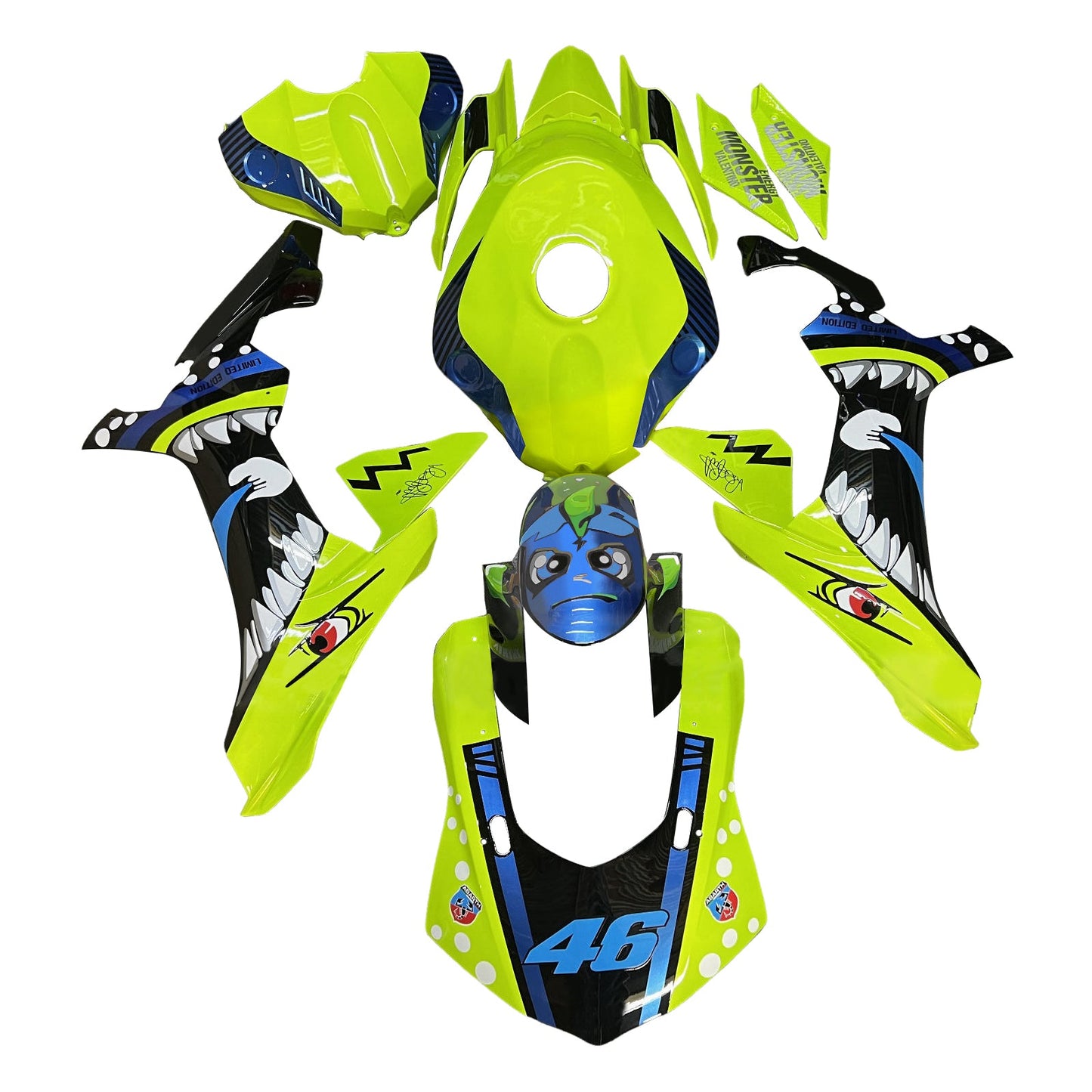 Kit carenatura iniezione plastica ABS per Yamaha YZFR1 YZF-R1 2015-2019