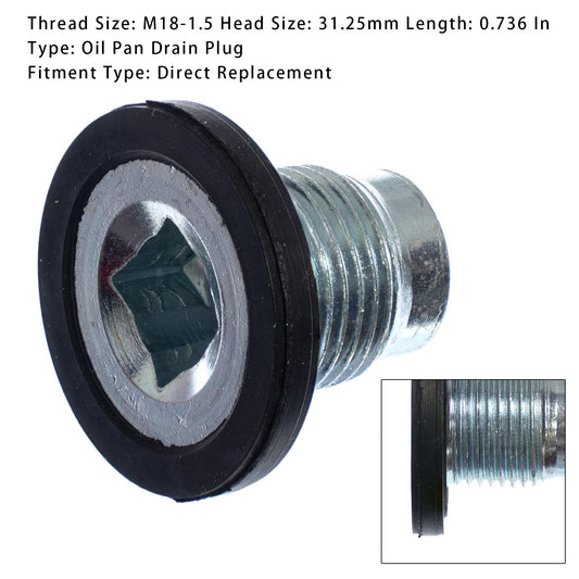 101284 Tappo di scarico della coppa dell'olio motore per pick-up Ram 2500 3500 4500 5500