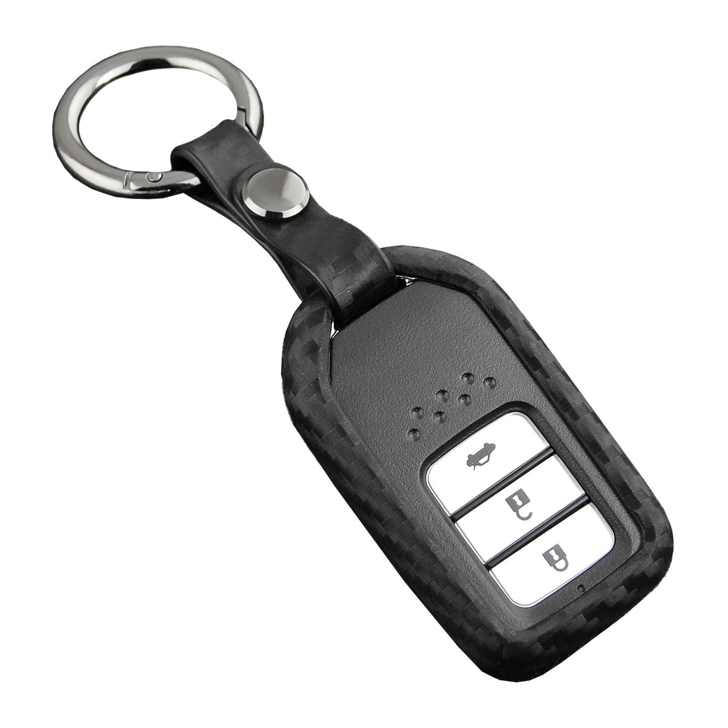 Custodia in pelle e silicone per chiave auto con fibbia per Honda