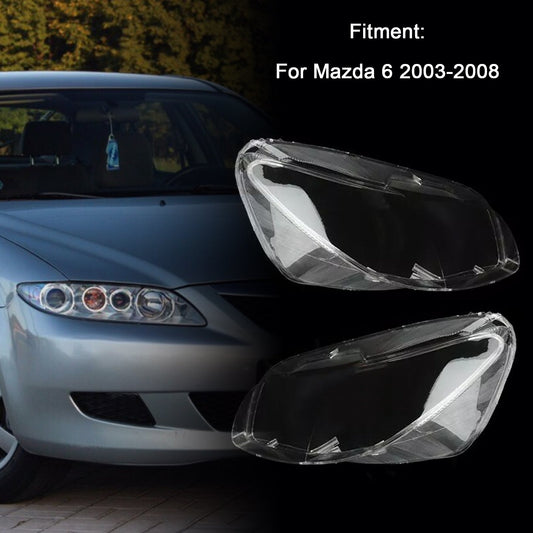 Copri-lente per fari anteriori Mazda 6 2003-2008, paralume sinistro e destro, 2 pezzi, ADP10786301S