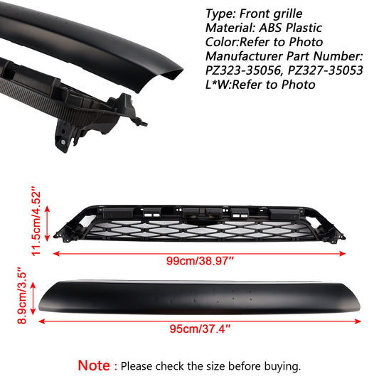 2pcs Front Bumper Grille Grill Per Toyota 4Runner TRD PRO 2014-2019 Black