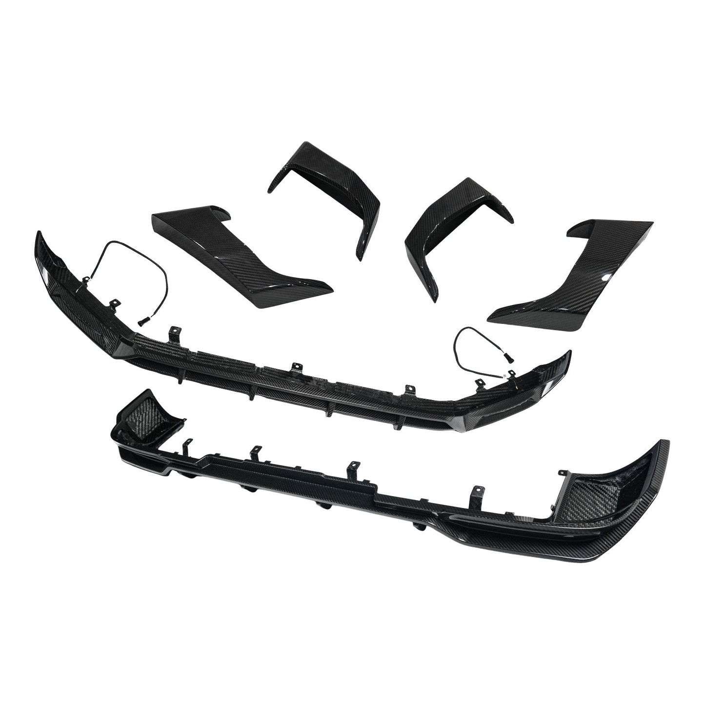 Spoiler anteriore e posteriore in fibra di carbonio a secco + prese d'aria laterali per Mercedes Classe G W465 2025+