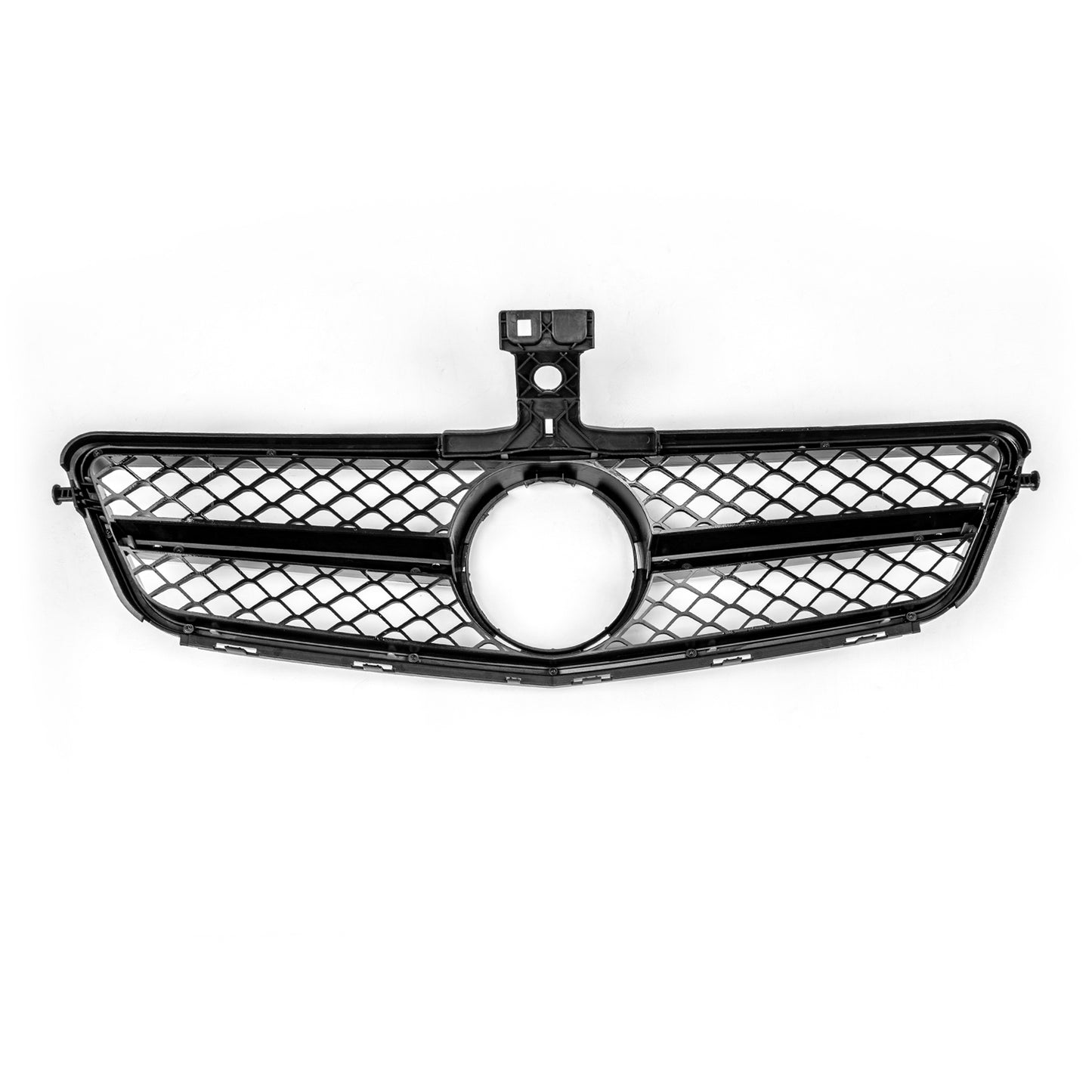 Per Benz W204 Classe C C300 C350 2008-2014 ABS Gloss Black Chrome Griglia paraurti anteriore