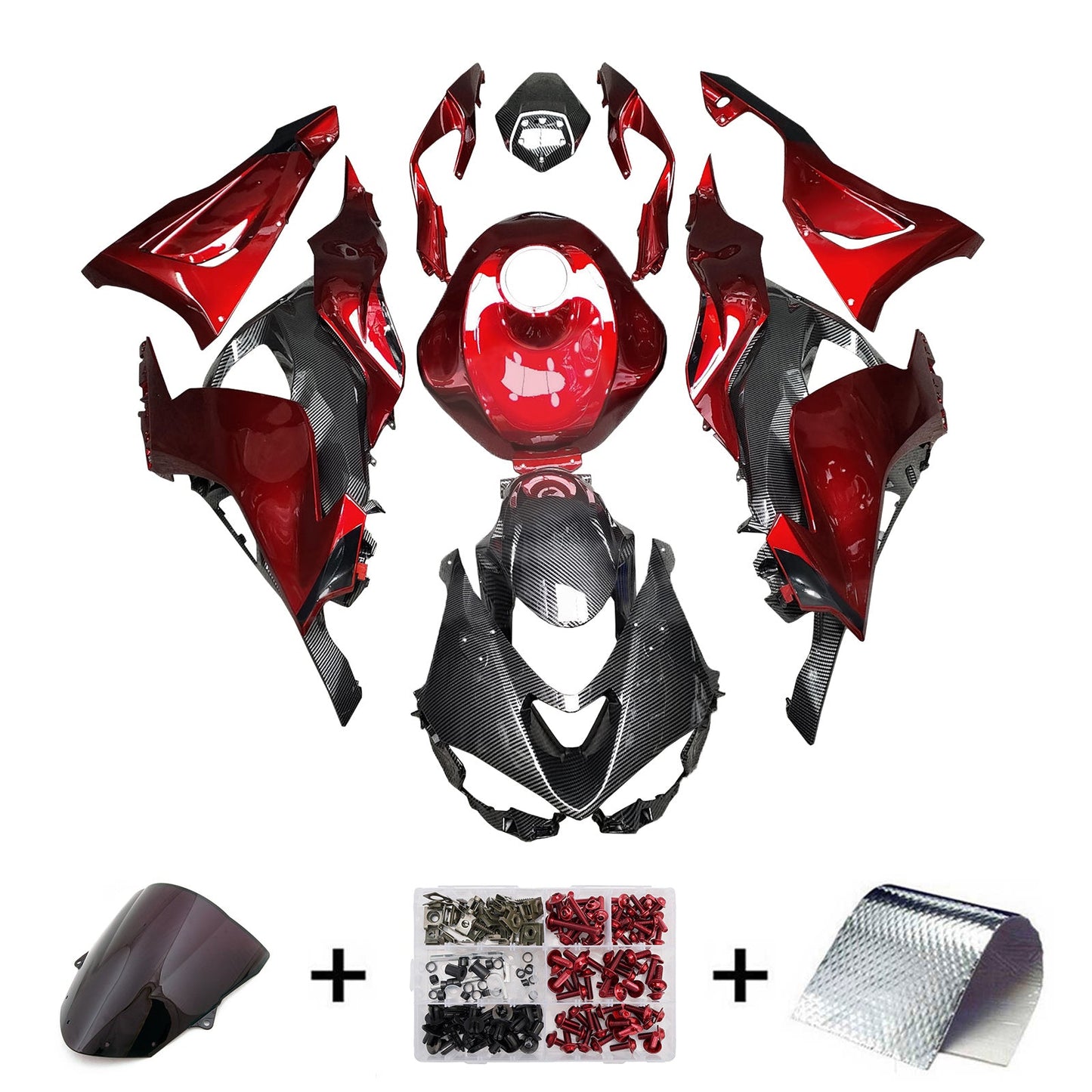 Kit carenatura iniezione in plastica ABS adatto per Kawasaki ZX-6R 2024-2026
