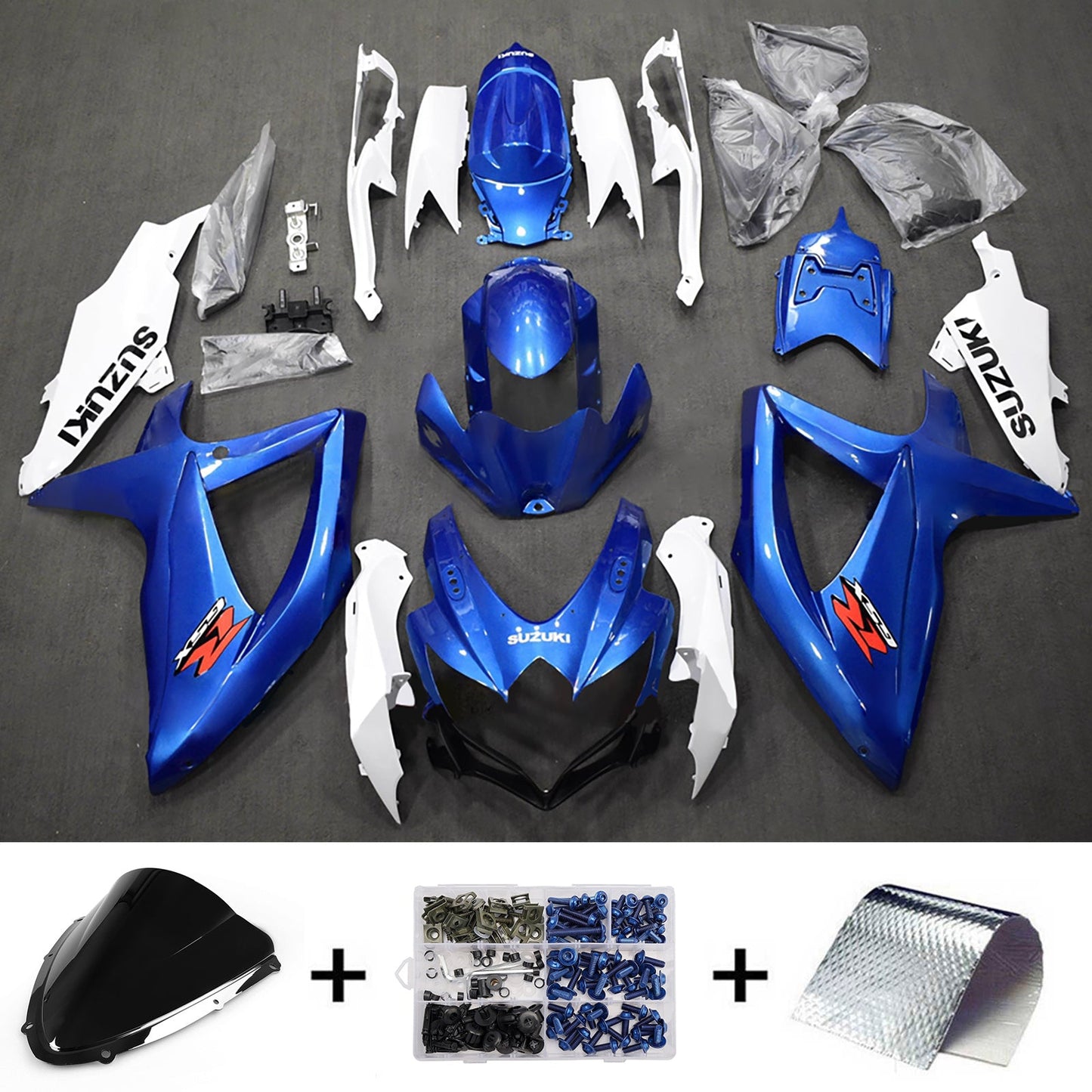 Kit carenatura iniezione plastica ABS per Suzuki GSXR 600/750 2008-2010 K8