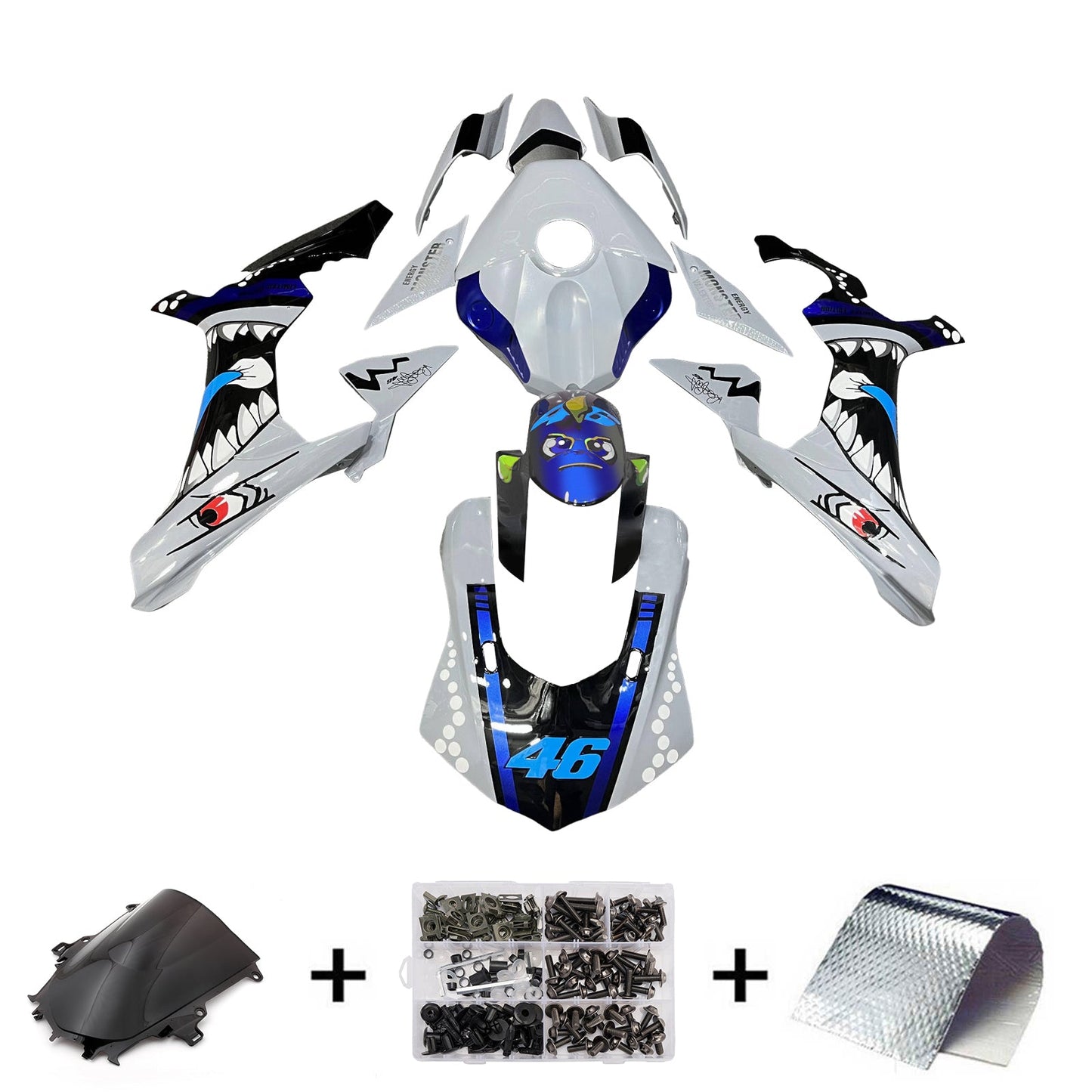 Kit carenatura iniezione plastica ABS per Yamaha YZFR1 YZF-R1 2015-2019