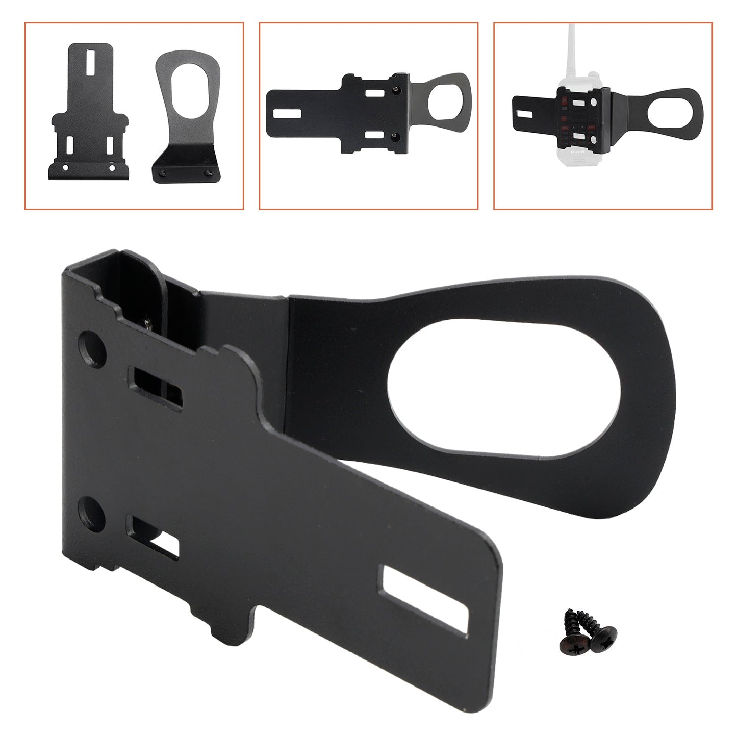 Supporto per microfono con barra di sostegno per radio portatile adatto per Wrangler JK e JL