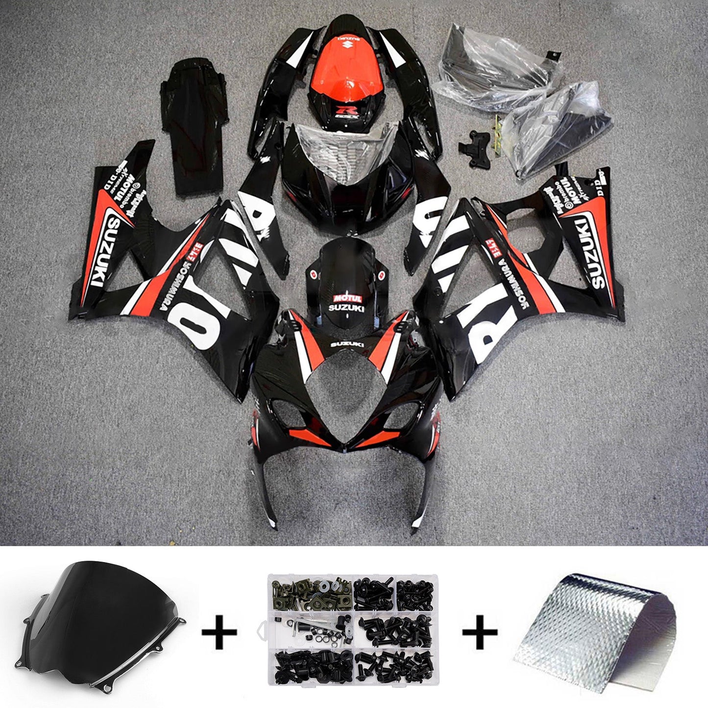 Kit carenatura iniezione plastica ABS per Suzuki GSXR1000 2007-2008 K7