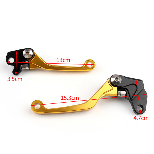 Set Leve Freno e Frizione a Perno Regolabili per Suzuki RM85 05-13 Oro