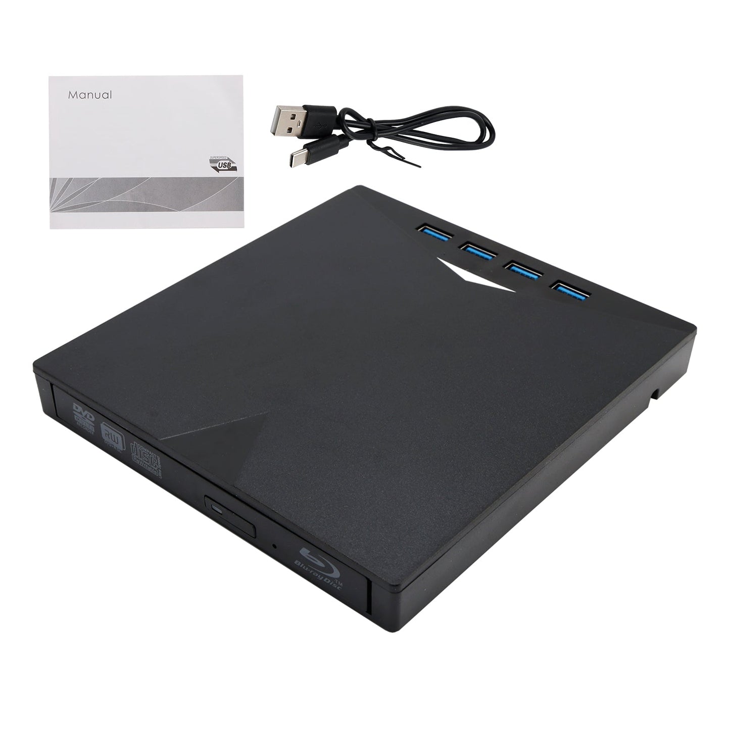 Masterizzatore BD 7 in 1 esterno USB 3.0, lettore DVD, CD, registratore 3D, lettore di film.