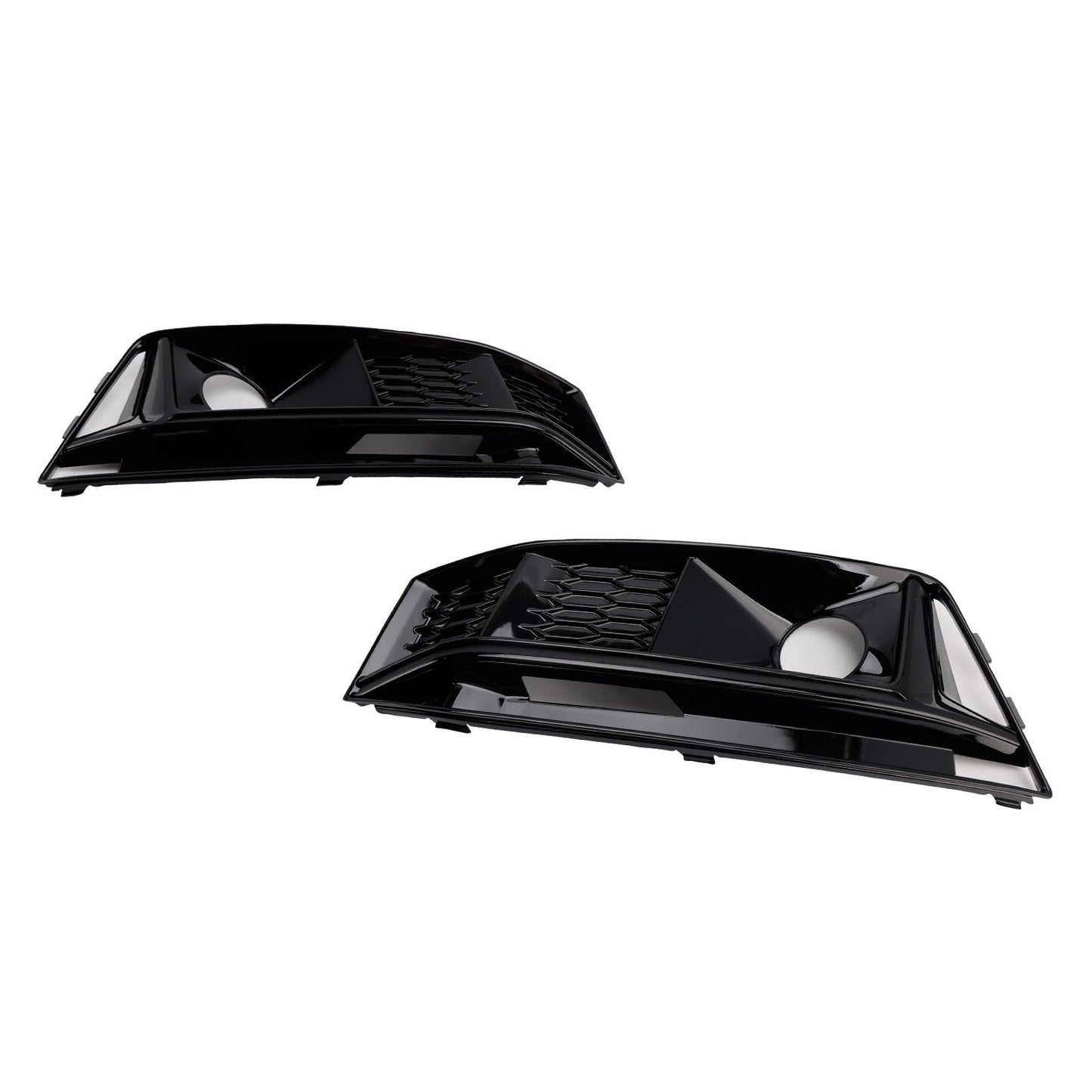 Griglia fendinebbia paraurti anteriore nera per Audi A4 B9 S4 2016-2019 (2 pezzi)