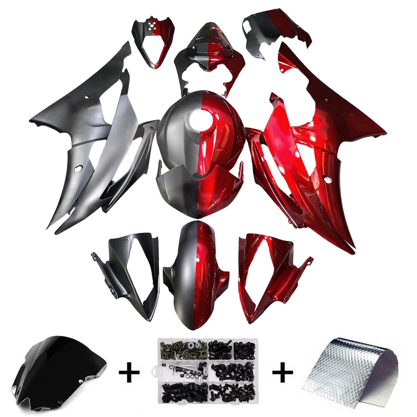 Kit carenatura iniezione plastica ABS per Yamaha YZFR6 YZF-R6 2008-2016