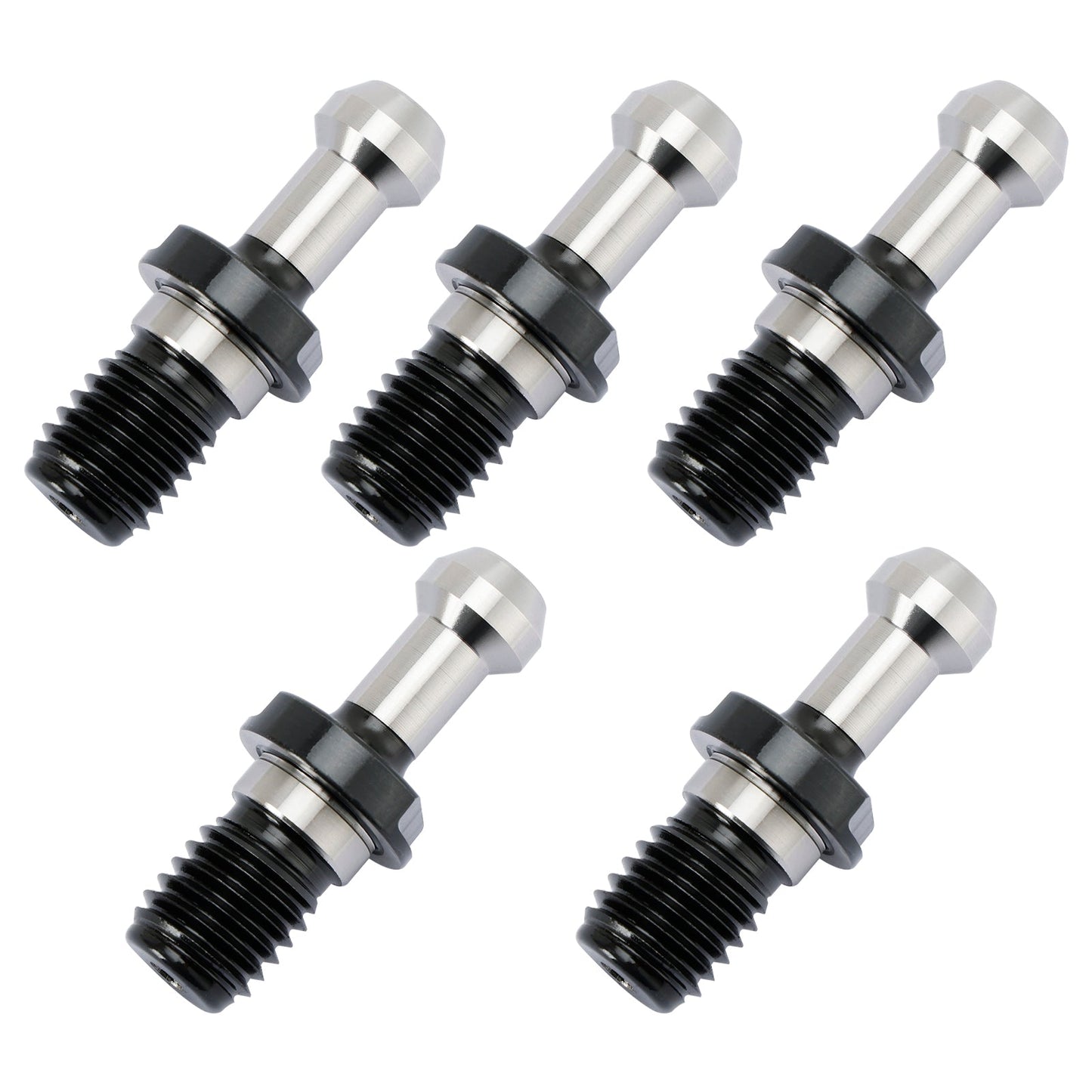 Manopola di ritenzione del perno di trazione a 45° CAT40 da 5 pezzi adatta per qualsiasi CNC Haas CAT40 argento
