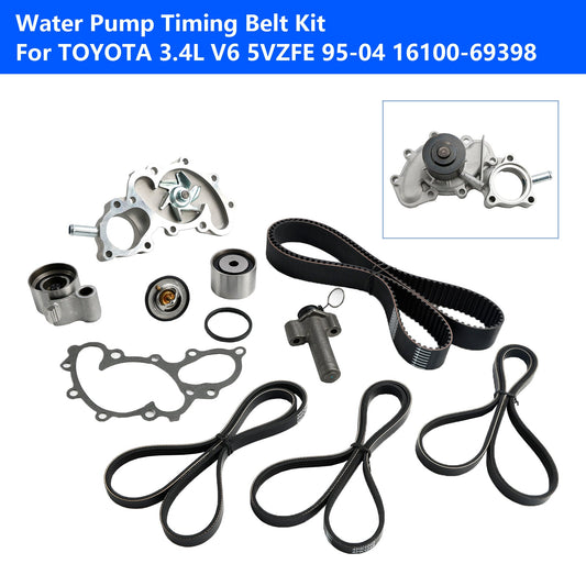 1995-2004 TOYOTA 3.4L V6 5VZFE Kit cinghia dentata pompa acqua 16100-69398