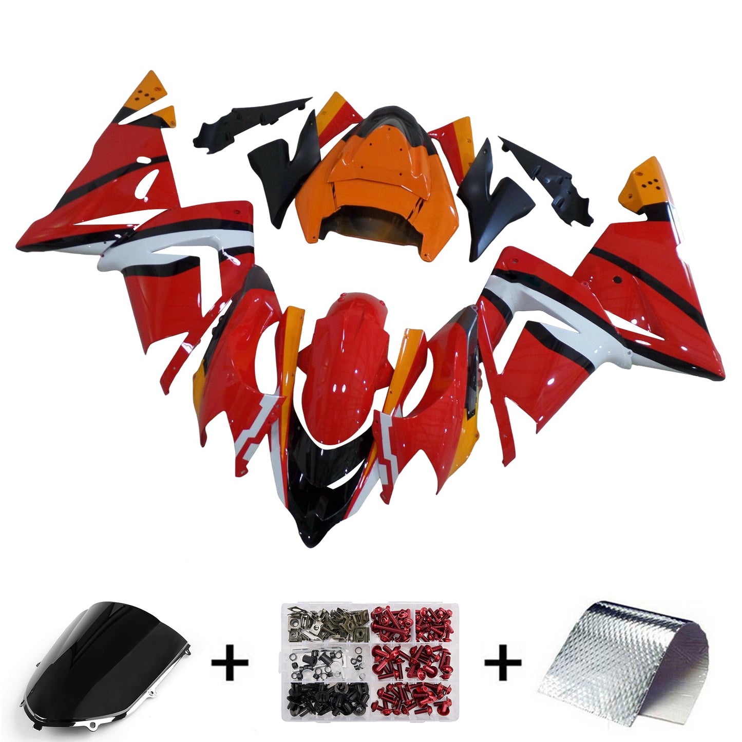 Kit carenatura iniezione in plastica ABS adatto per Kawasaki ZX10R 2004-2005