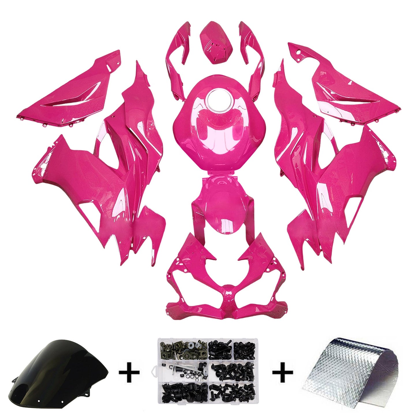 Kit carenatura iniezione in plastica ABS adatto per Kawasaki ZX6R 2019-2023