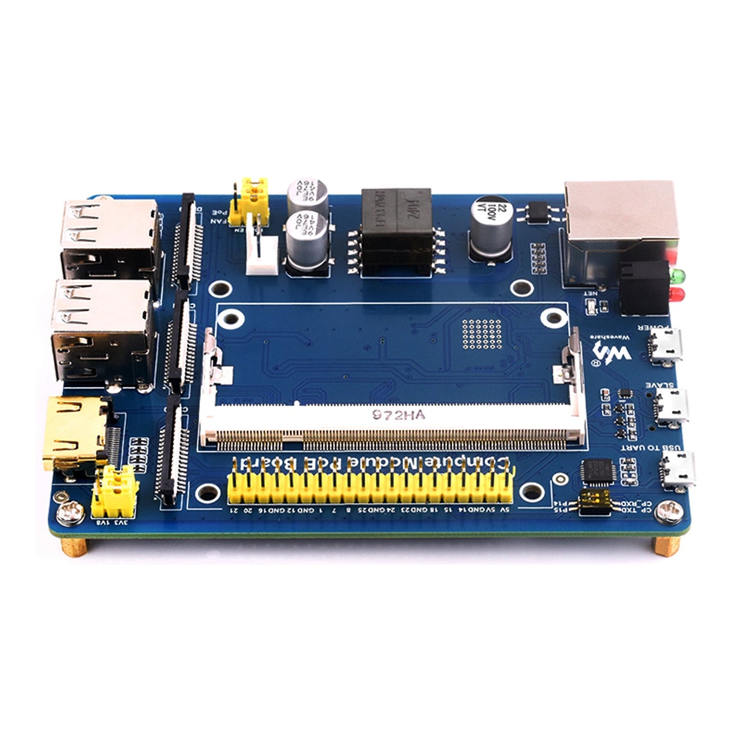 Raspberry Pi Compute Module Scheda di espansione CM4S/CM3 Baseboard Alimentazione POE