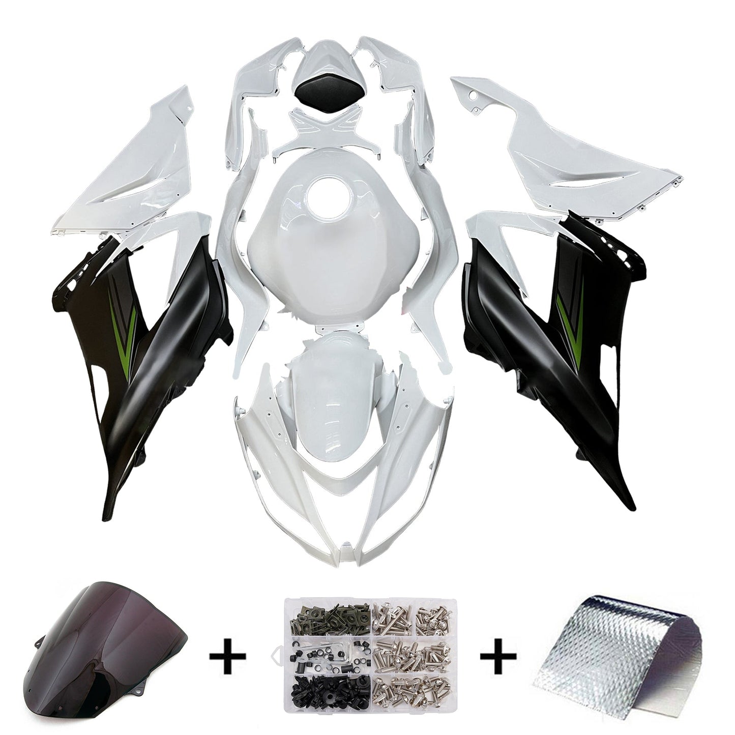 Kit carenatura iniezione in plastica ABS adatto per Kawasaki ZX6R 636 2013-2018