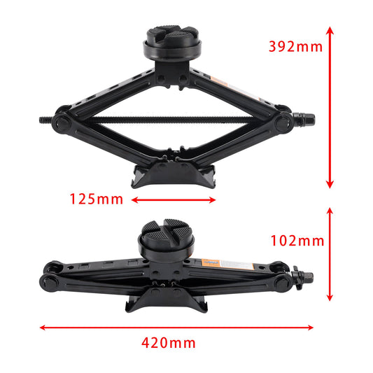 Cric per auto 2,5 T/2500 kg, cric a forbice universale, chiave per tiranti per ruote, per SUV, monovolume