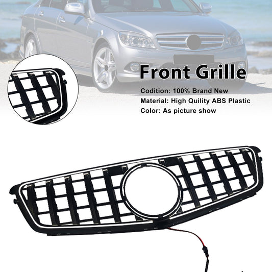 Griglia paraurti anteriore stile GT per Mercedes-Benz Classe C W204 C300 C350 (2008-2014)