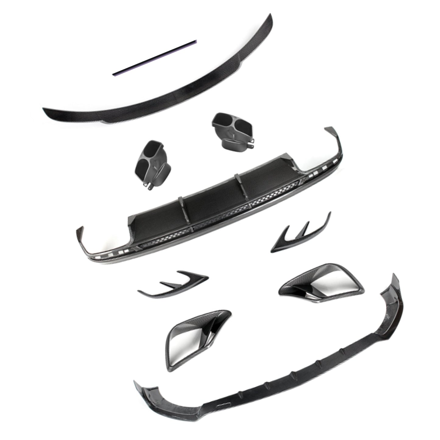 Kit carrozzeria paraurti in fibra di carbonio per Mercedes Benz W217 S63 S65 AMG Coupé 2019-2021