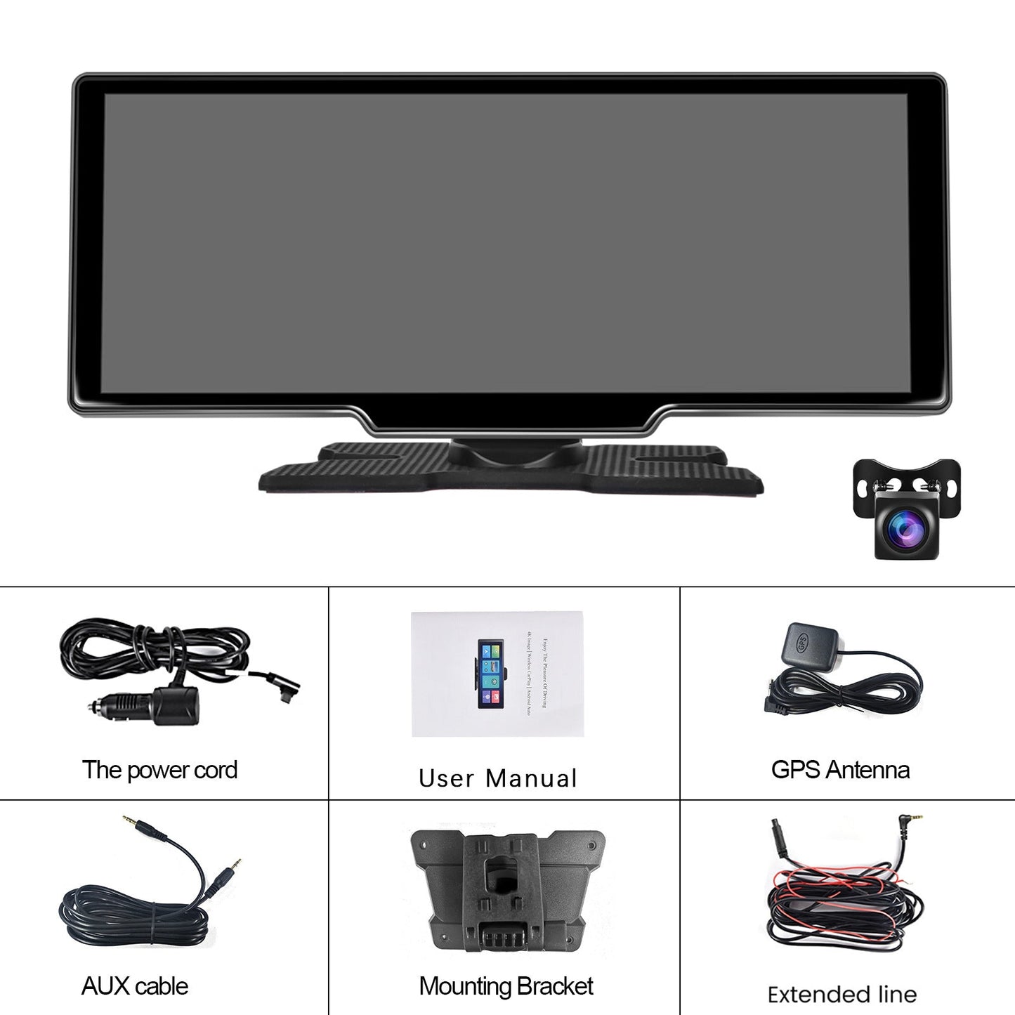Navigatore portatile Bluetooth per auto da 10,26"" con ampio schermo touch HD wireless Carplay